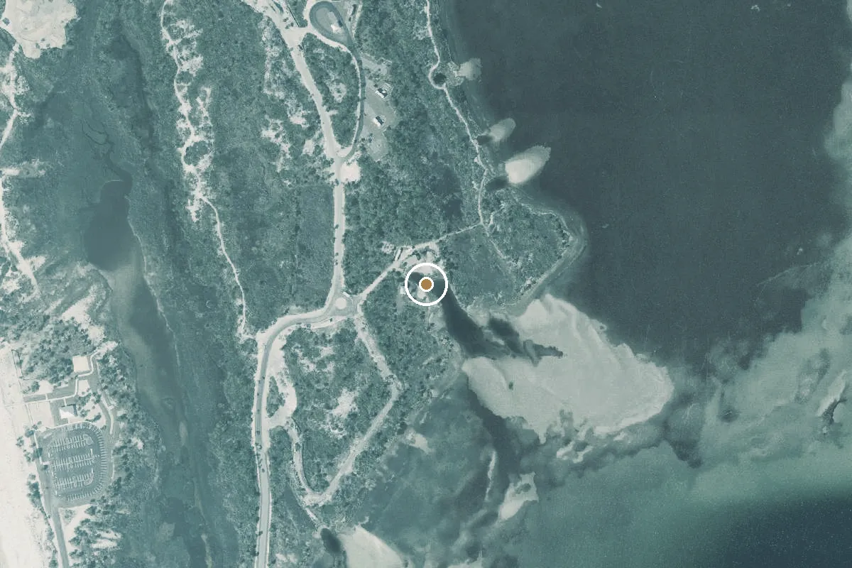 Aerial view of T.H. Stone Memorial Joseph Peninsula State Park- Bayview Picnic Area Kayak Launch