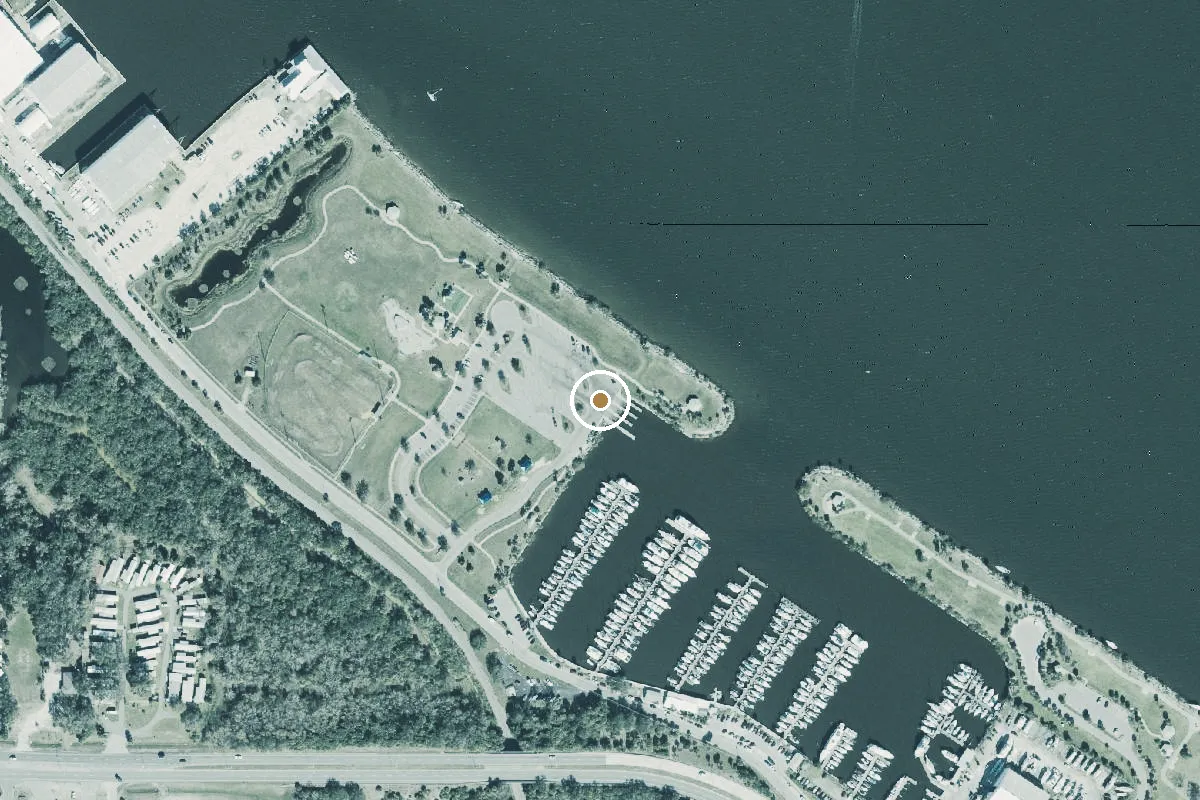 Aerial view of Titusville Marina Park