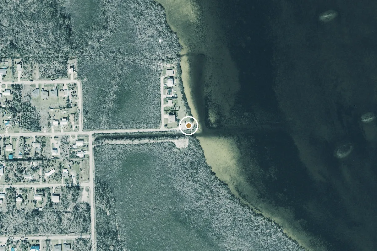 Aerial view of Tropical Point Park Kayak Launch