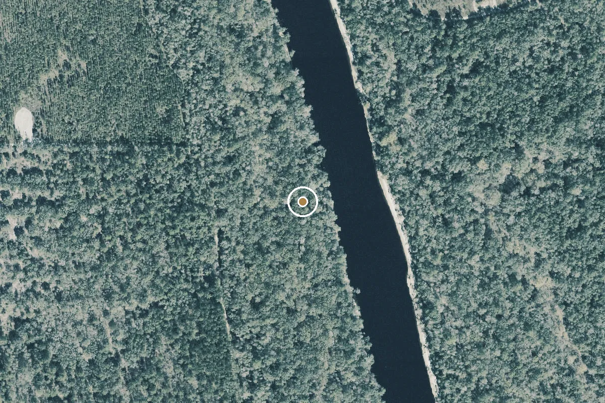 Aerial view of Troy Springs Conservation Area - Walker Tract - Canoe Launch