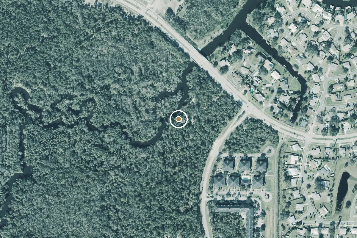 Aerial view of Turkey Creek Sanctuary Canoe-Kayak Launch