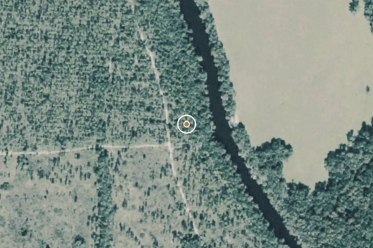 Aerial view of Twin Rivers State Forest - Sullivan Tract Canoe Access - North