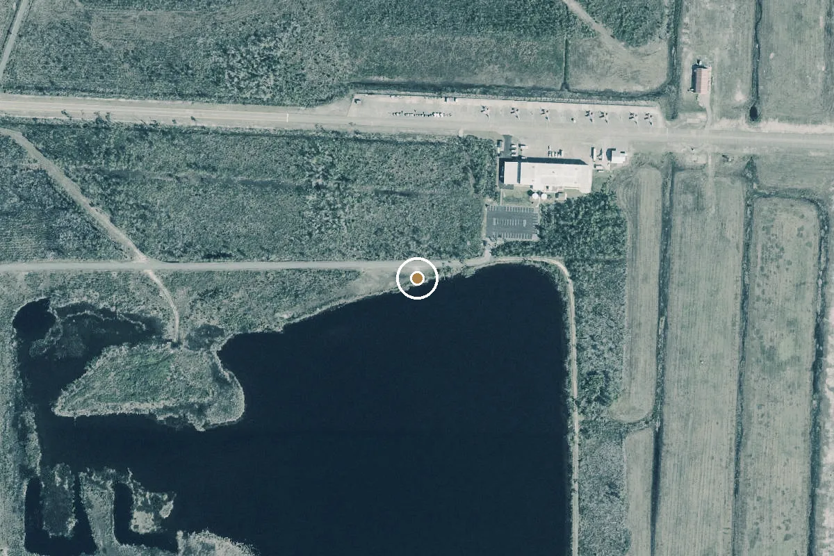 Aerial view of Tyndall Air Force Base - PQM Lake Boat Launch (Restricted Access - Permit Required)