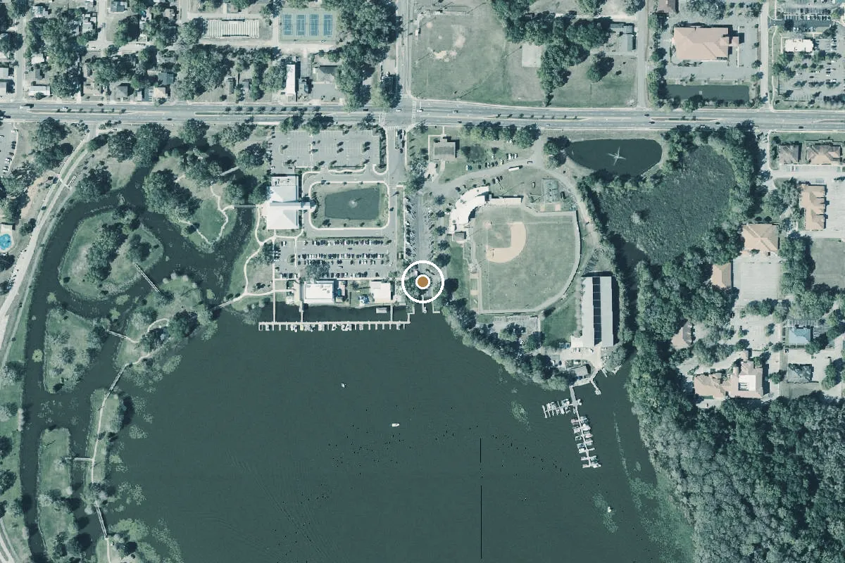 Aerial view of Venetian Gardens Public Boat Ramp