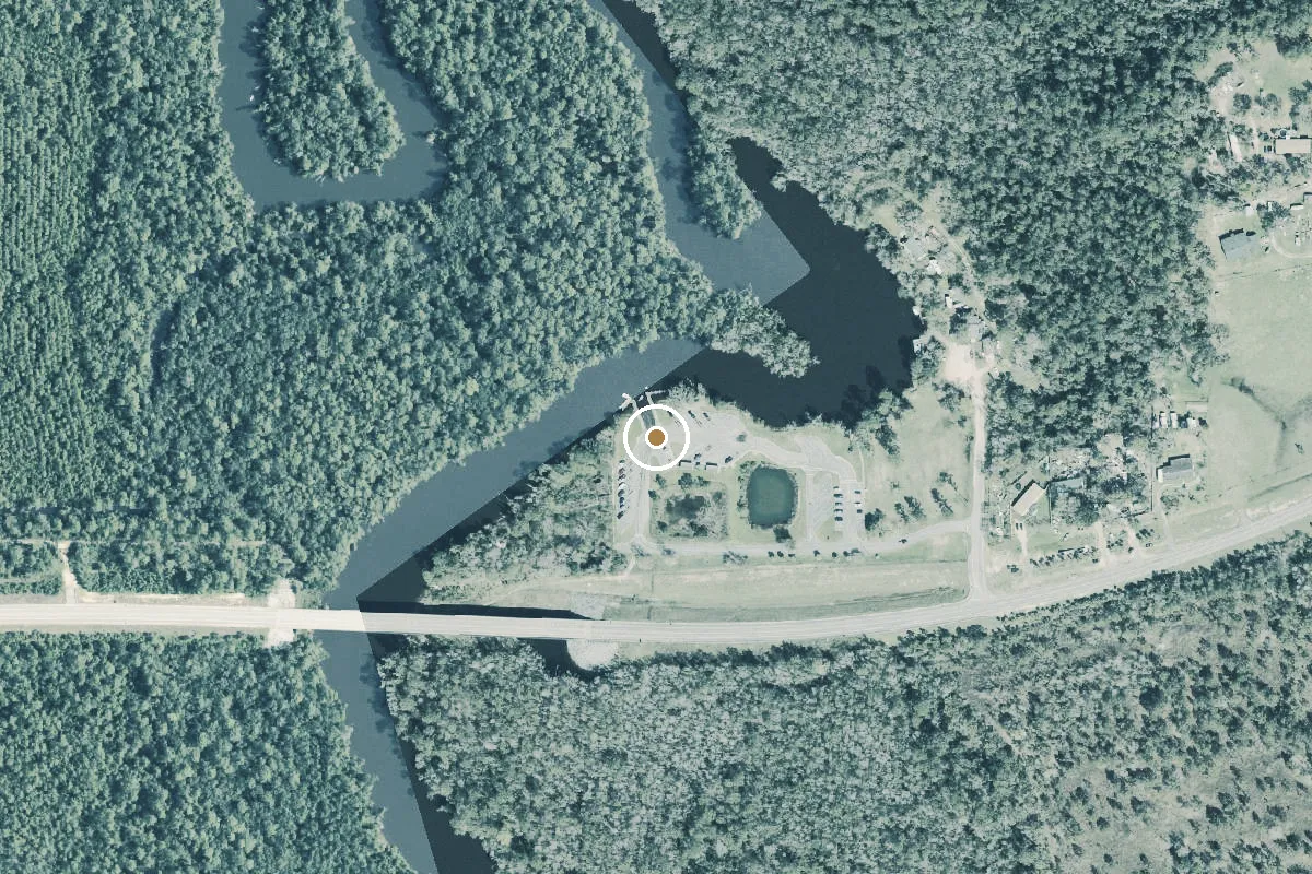Aerial view of Wilson B. Robertson Park Boat Ramp
