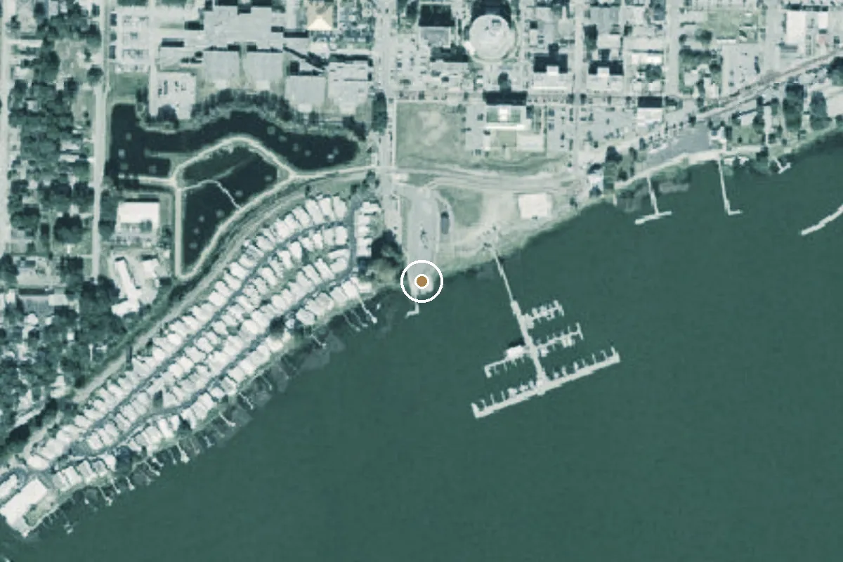 Aerial view of Wooton Park West Boat Ramp