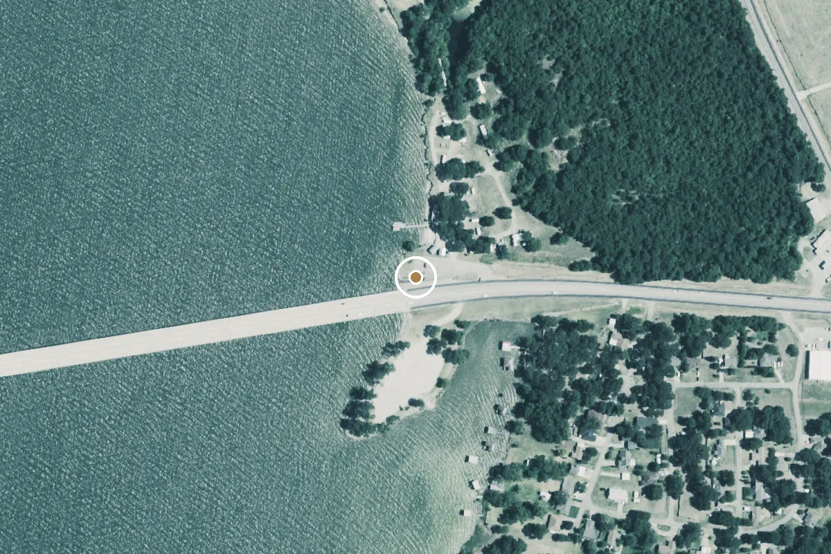 Aerial view of 2-Mile East Public Ramp Boat Ramp