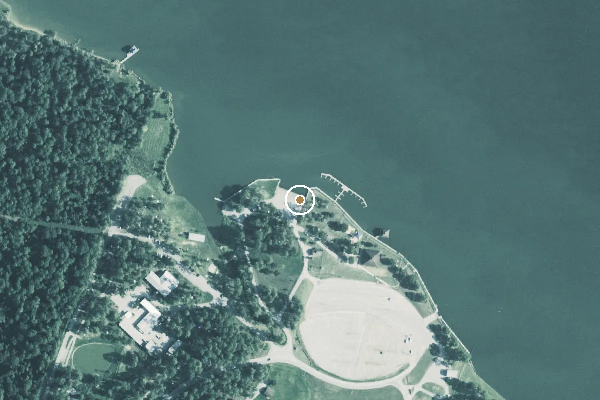 Aerial view of Alexander Deussen Park Boat Ramp