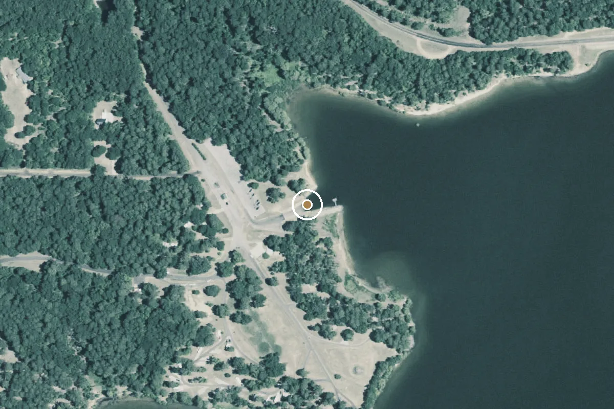 Aerial view of Alley Creek Park Boat Ramp