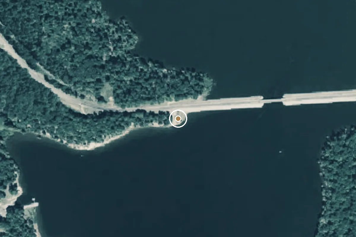 Aerial view of Alley Creek Park Boat Ramp