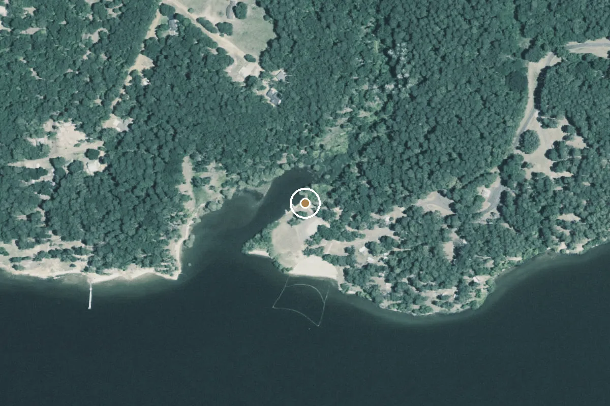 Aerial view of Alley Creek Park Boat Ramp