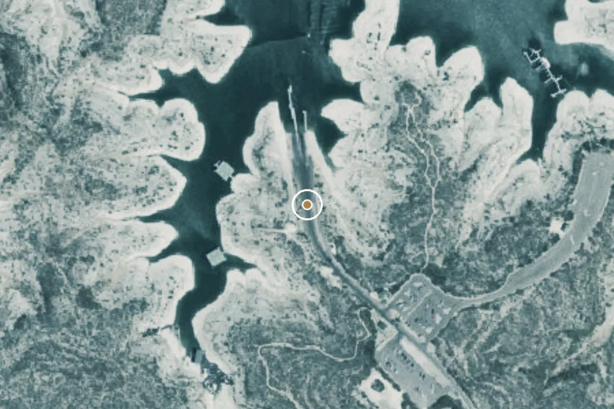 Aerial view of Amistad National Recreation Area Boat Ramp