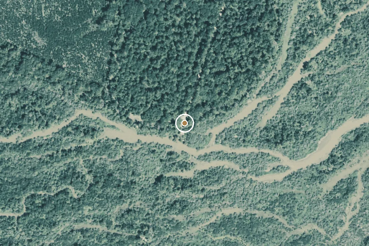 Aerial view of Angelina National Forest Boat Ramp