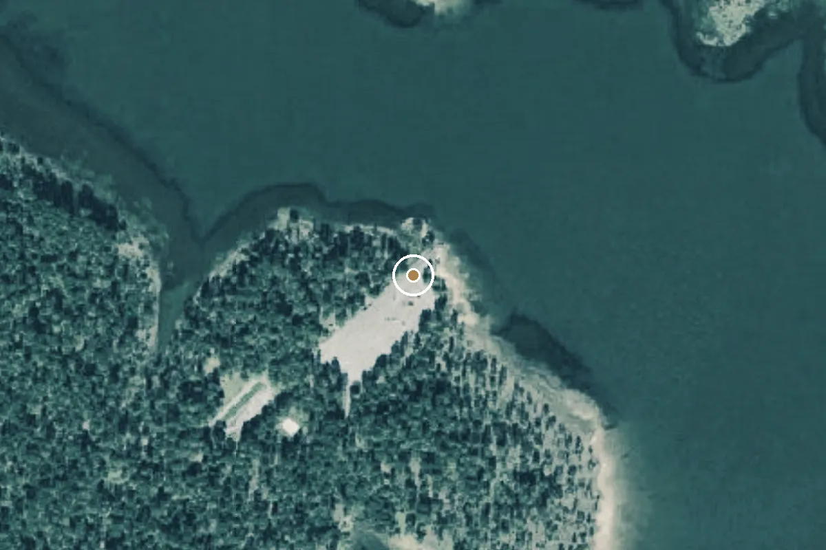 Aerial view of Angelina National Forest Boat Ramp