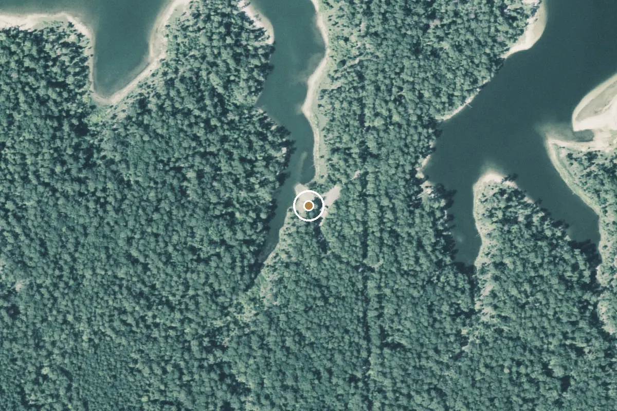 Aerial view of Angelina National Forest Boat Ramp