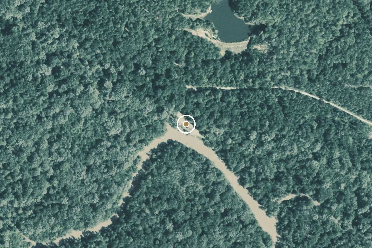 Aerial view of Angelina National Forest Boat Ramp