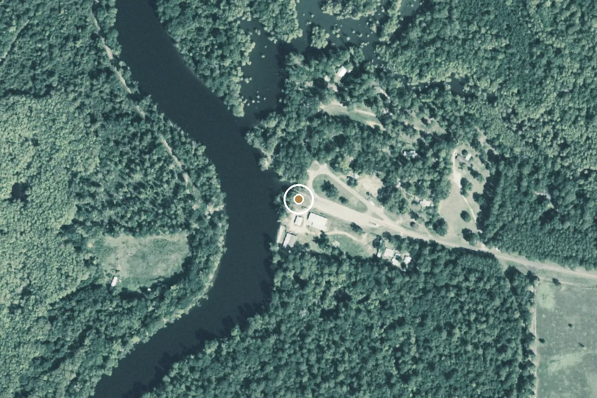 Aerial view of Angelina River Boat Ramp