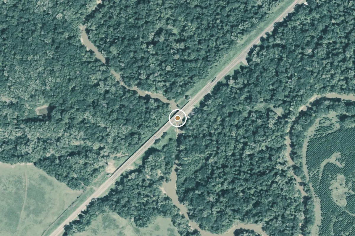 Aerial view of Angelina River Boat Ramp