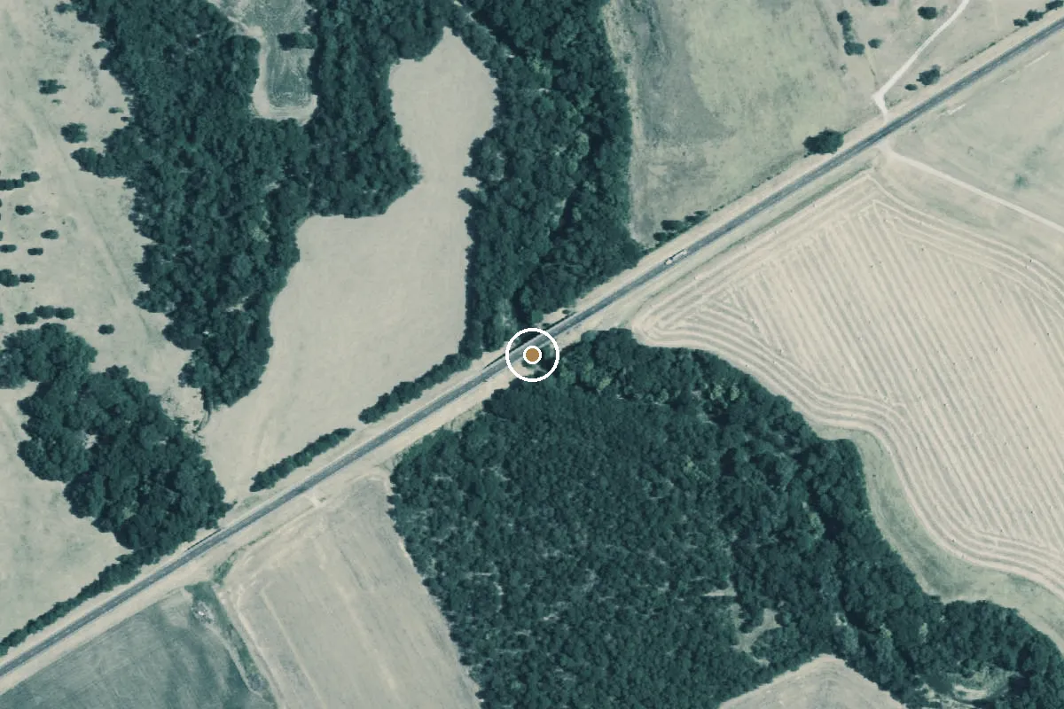 Aerial view of Aquilla Creek Boat Ramp