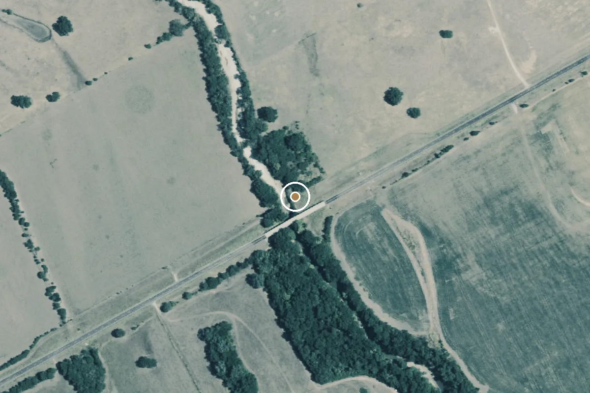 Aerial view of Aquilla Creek Boat Ramp
