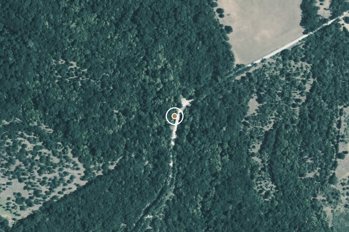 Aerial view of Aquilla Wildlife Management Area Boat Ramp