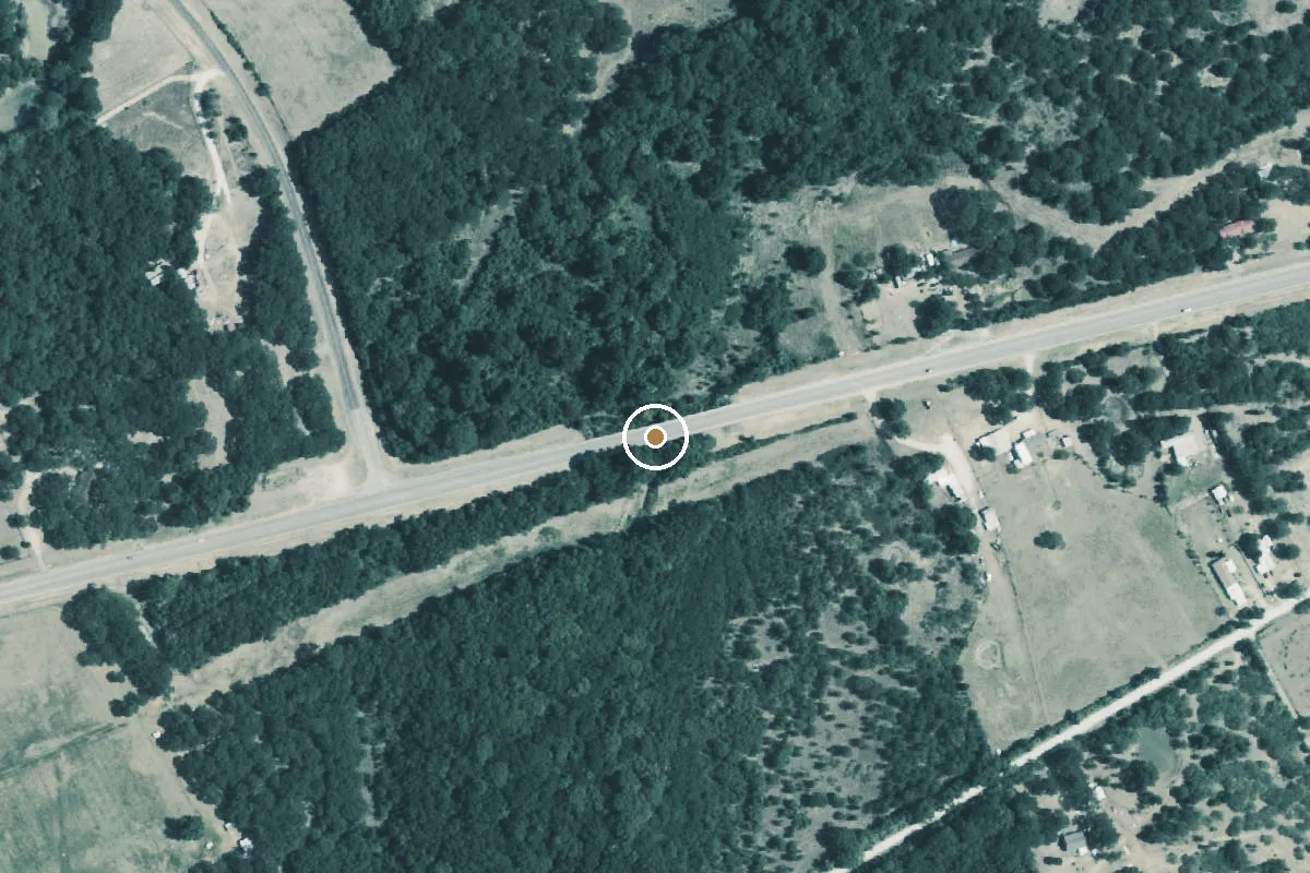 Aerial view of Aquilla Wildlife Management Area Boat Ramp