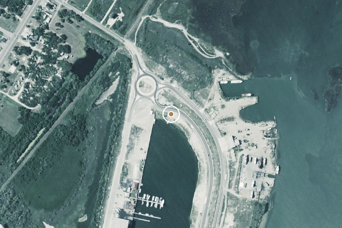 Aerial view of Aransas Bay Boat Ramp
