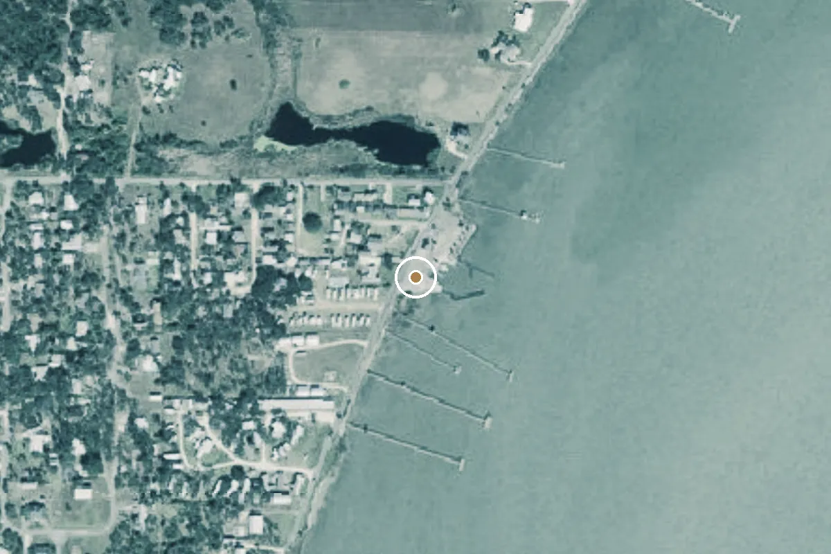 Aerial view of Aransas Bay Boat Ramp