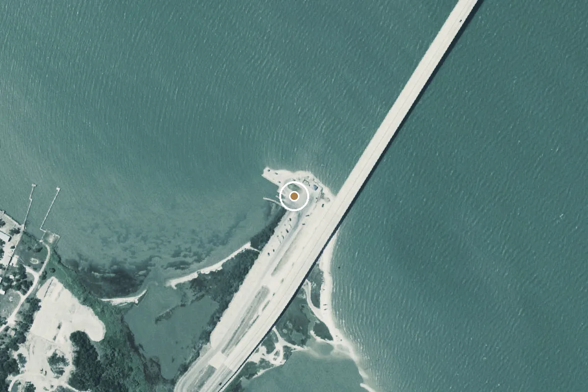 Aerial view of Aransas Bay Boat Ramp