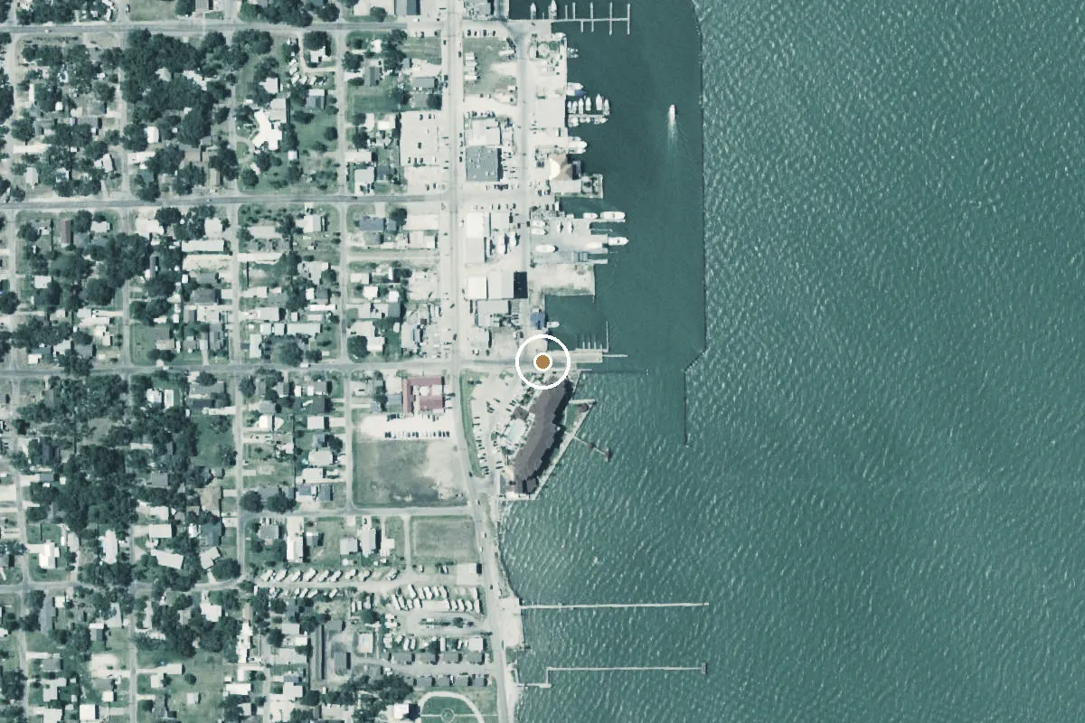 Aerial view of Aransas Bay Boat Ramp