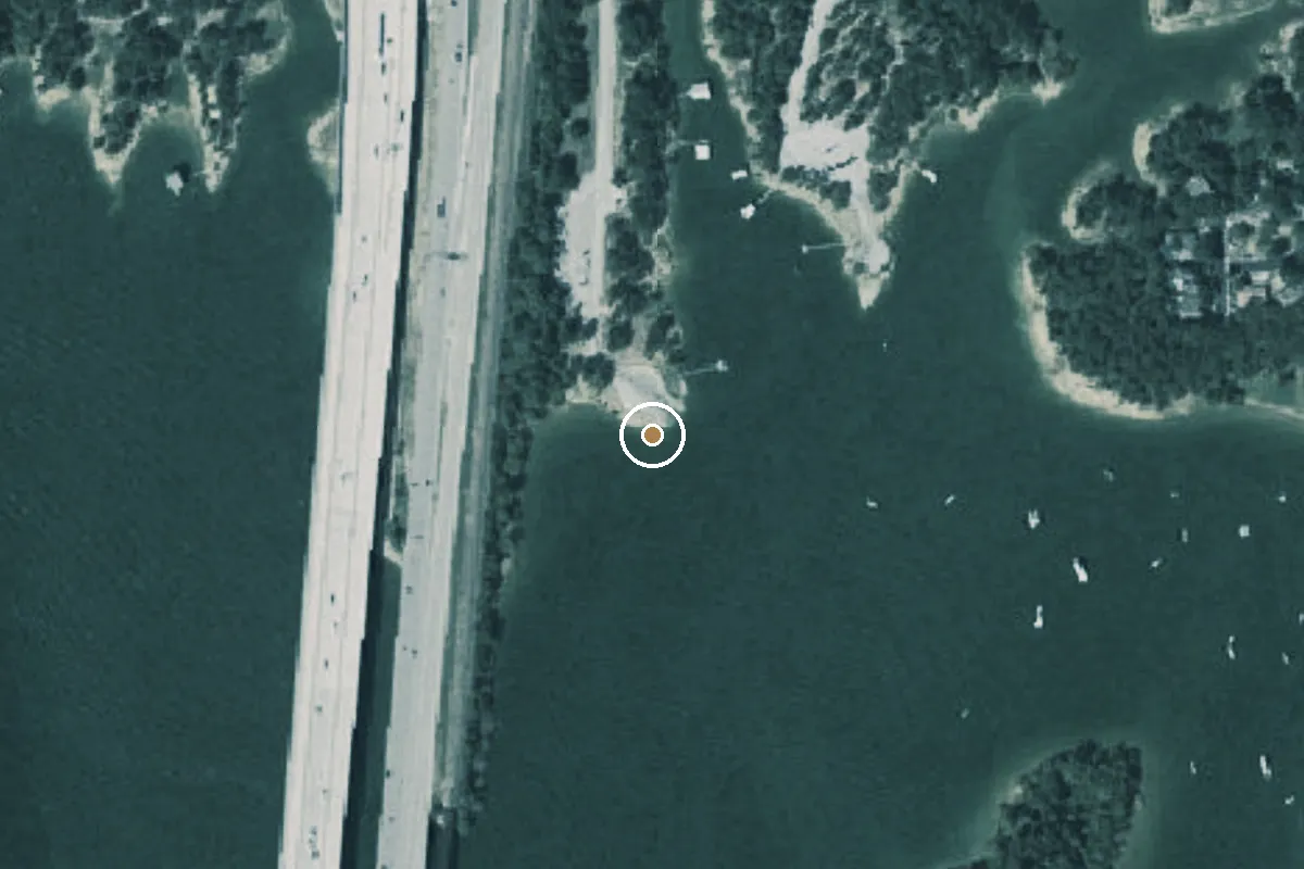 Aerial view of Arrowhead Park Boat Ramp
