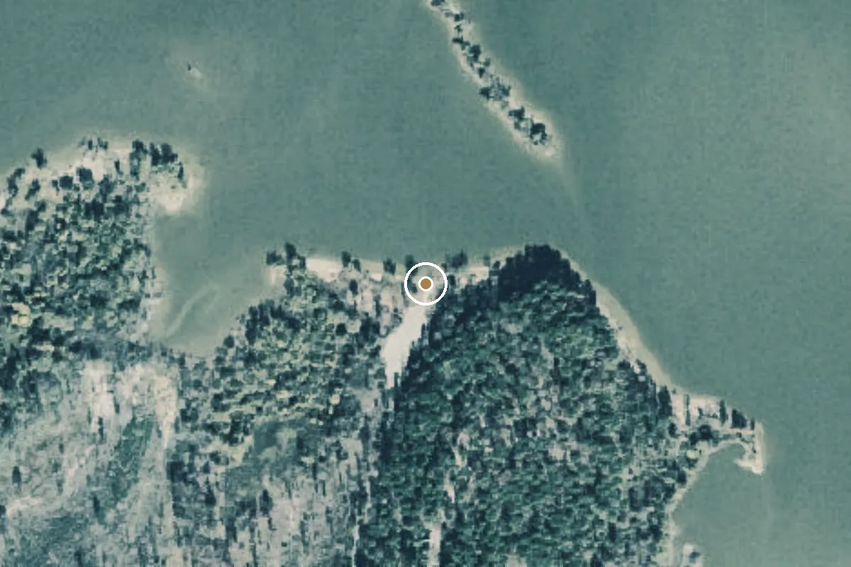 Aerial view of Atlanta State Park Boat Ramp