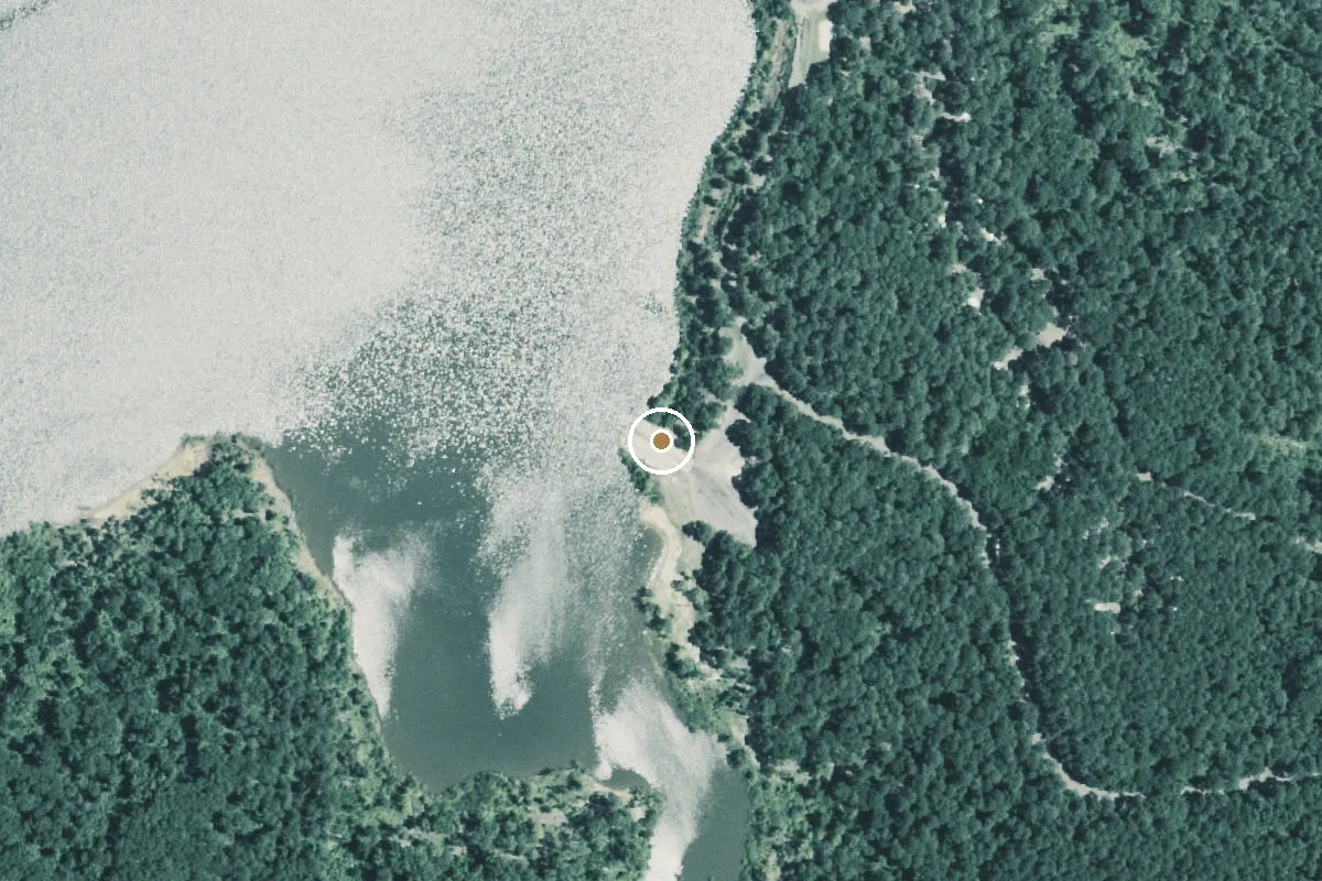 Aerial view of Atlanta State Park Boat Ramp
