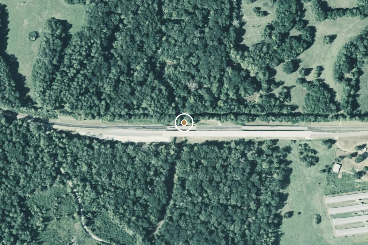Aerial view of Attoyac River Boat Ramp