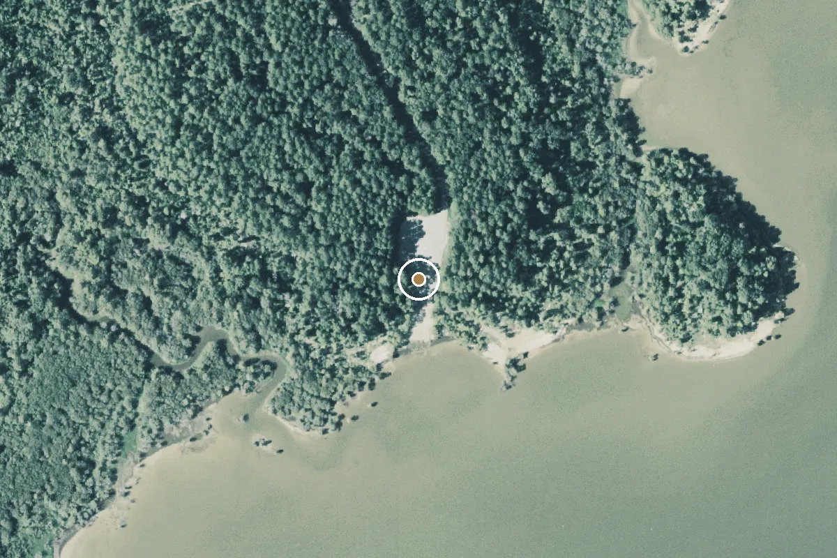 Aerial view of Attoyac River Boat Ramp