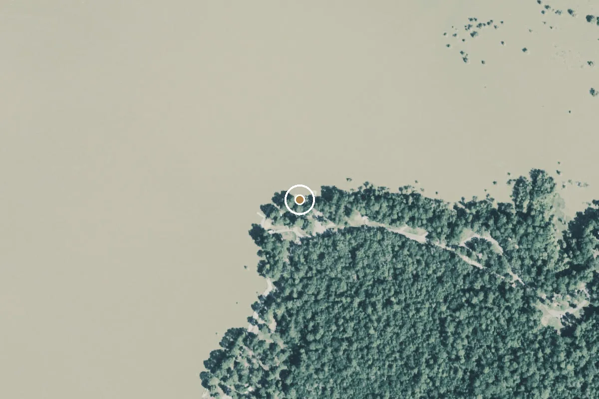 Aerial view of B A Steinhagen Boat Ramp