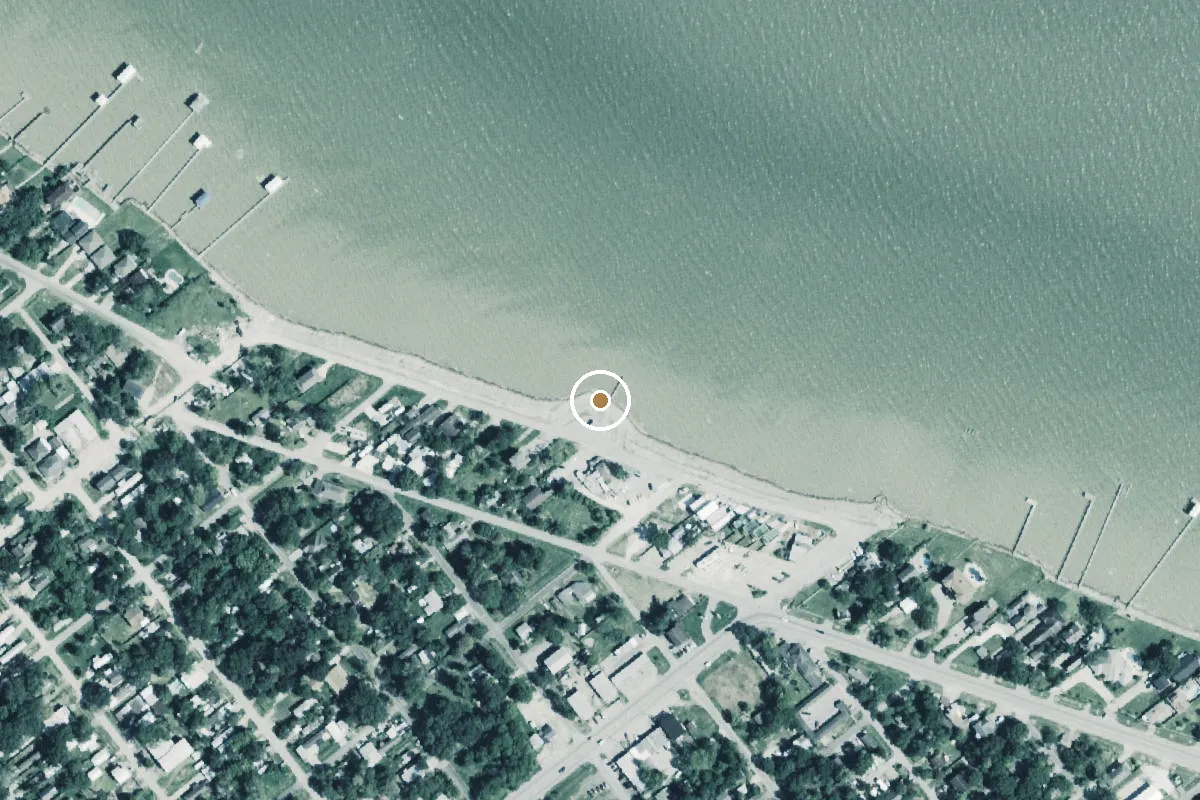 Aerial view of Bacliff Boat Ramp