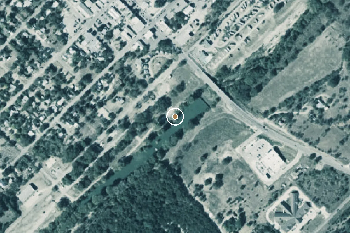 Aerial view of Bandera City Park Boat Ramp