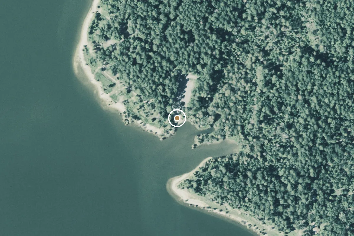Aerial view of Bannister Wildlife Management Area Boat Ramp