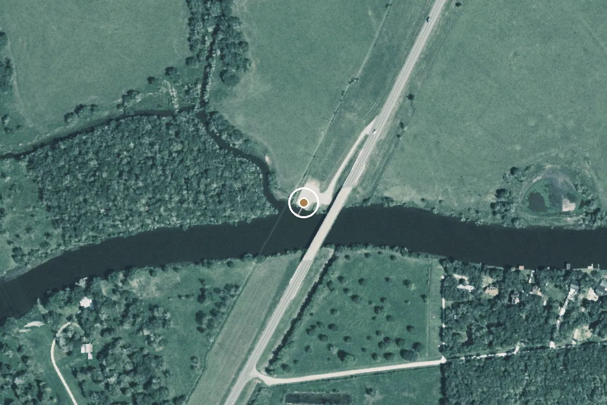 Aerial view of Bastrop Bayou Boat Ramp