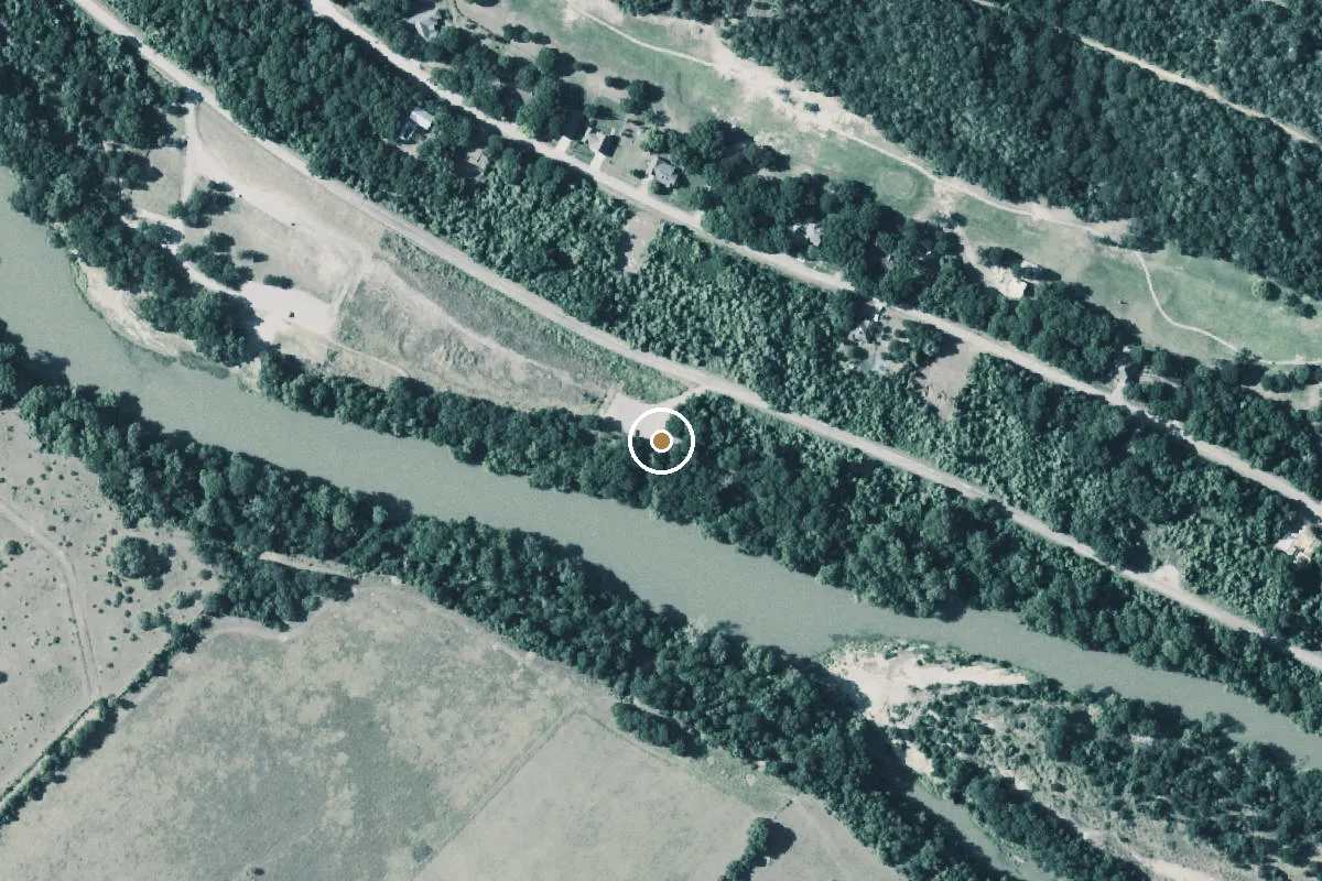 Aerial view of Bastrop County Nature Park Boat Ramp