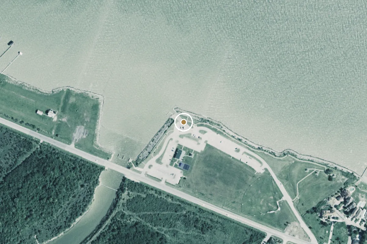 Aerial view of Bayshore Park Boat Ramp