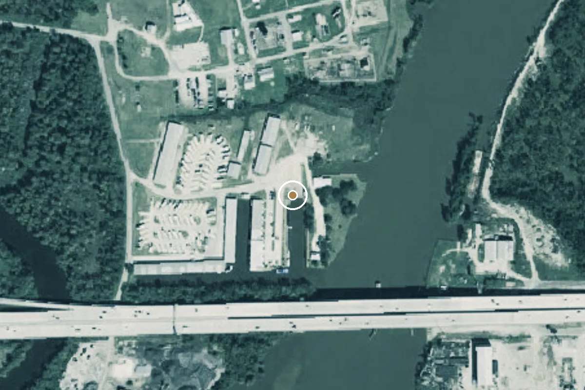 Aerial view of Beaumont RV & Marina Boat Ramp