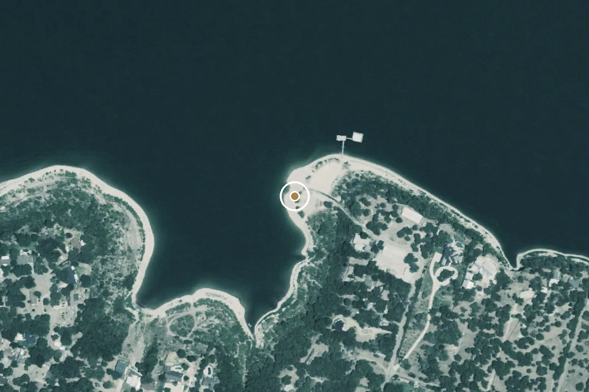 Aerial view of Belton Lake Boat Ramp