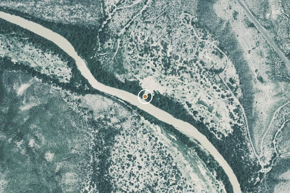 Aerial view of Big Bend Ranch State Park Boat Ramp