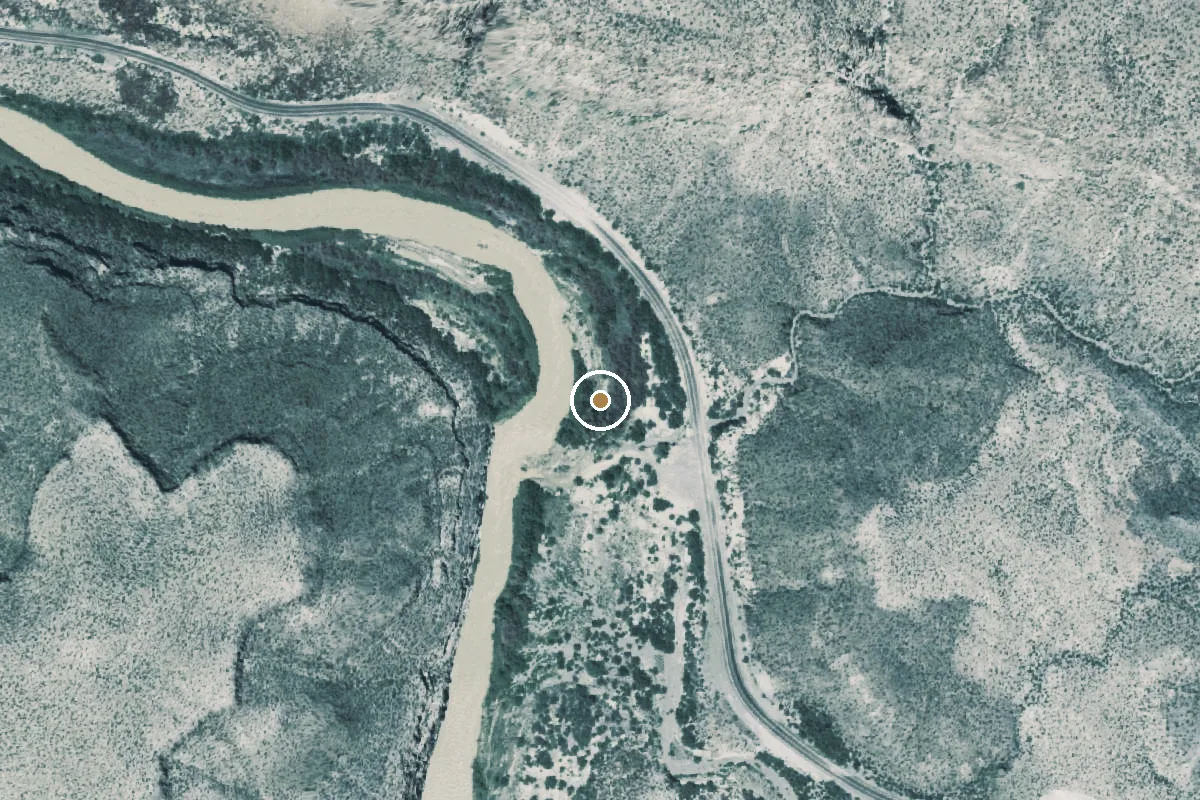 Aerial view of Big Bend Ranch State Park Boat Ramp