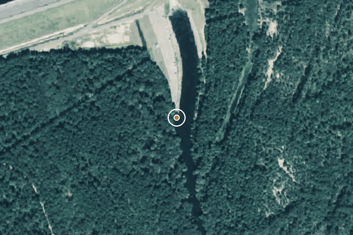 Aerial view of Big Cypress Bayou Boat Ramp