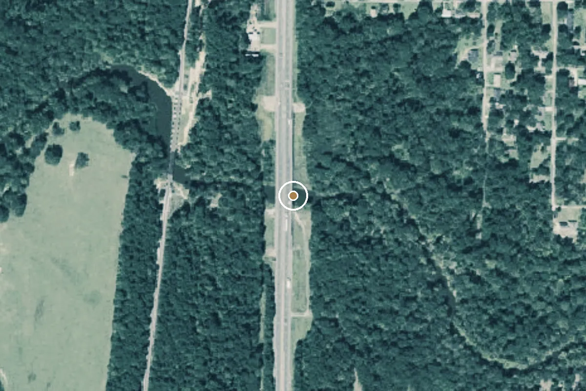 Aerial view of Big Cypress Bayou Boat Ramp