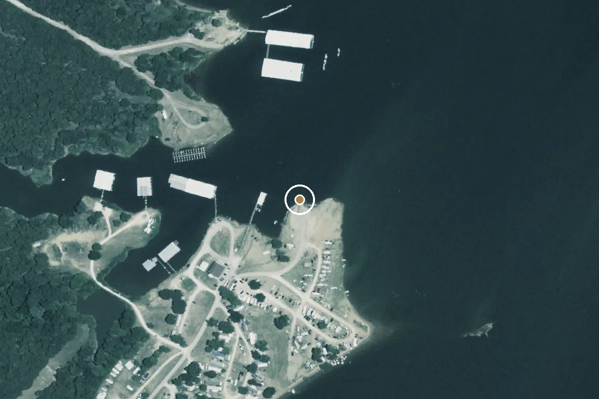 Aerial view of Big Mineral Boat Ramp