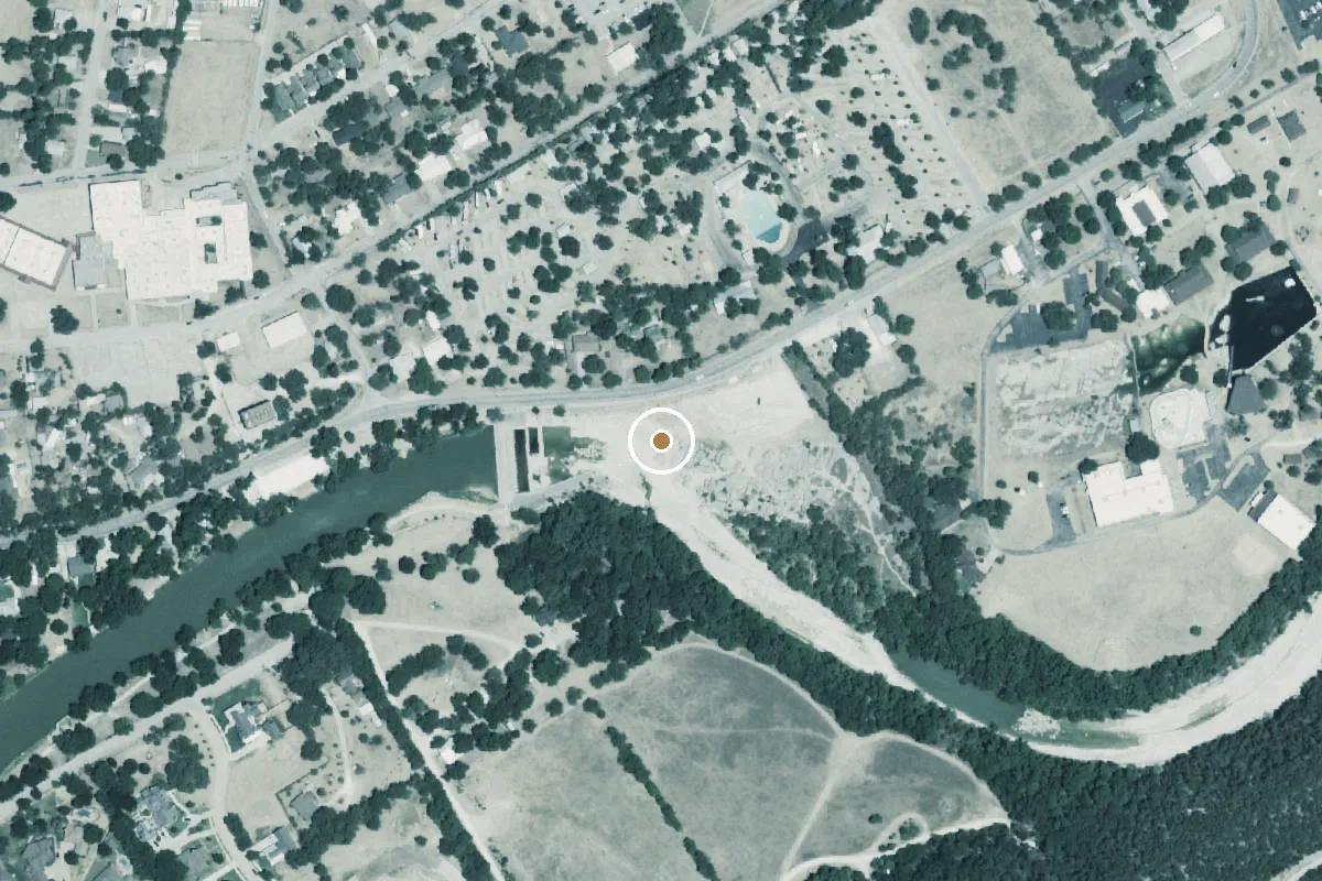 Aerial view of Big Rocks Park Boat Ramp